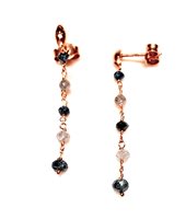 Orecchini Ticchi Maurizio Donna DEEP BLUE in Oro rosa Diamante PEND DIA AZZ CT1.90